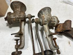 Pair of Keen Kutter Food Processors and hand forged hatchet head, needs repair
