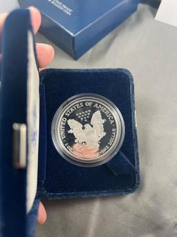 2003-W Proof US Silver Eagle in Mint box, .999 fine silver