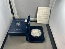 2005-W Proof US Silver Eagle in Mint box, .999 fine silver