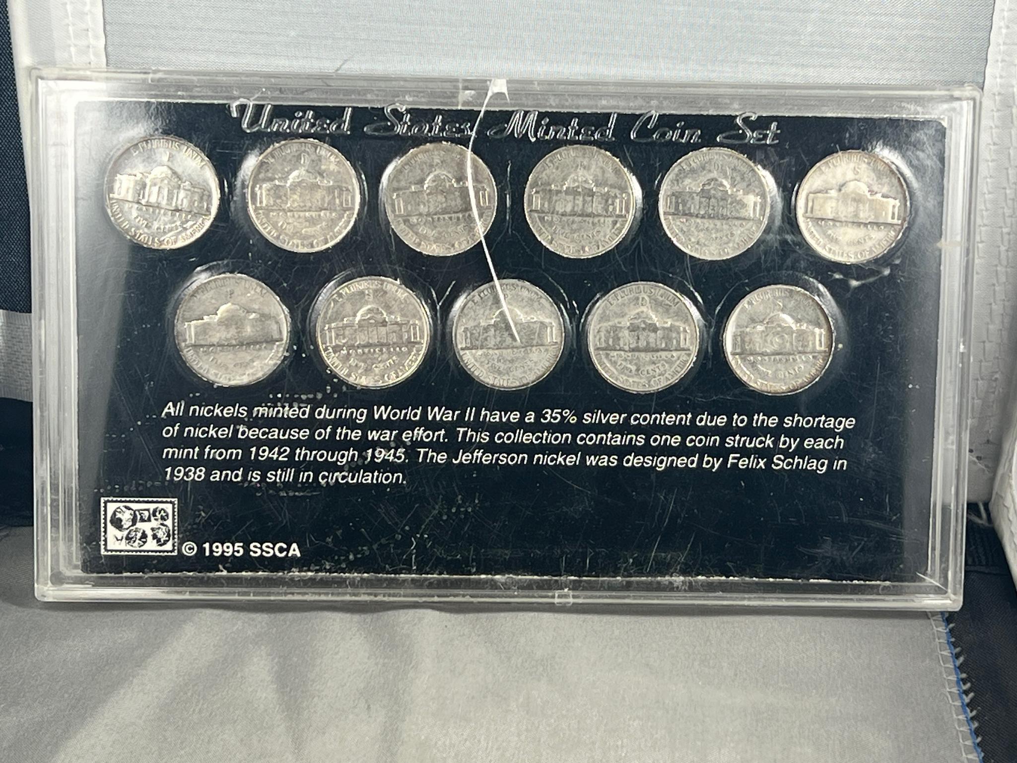 World War 2 Silver Nickel set in case