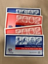 2- Complete 2002 P and D US UNC coin sets, SELLS TIMES THE MONEY