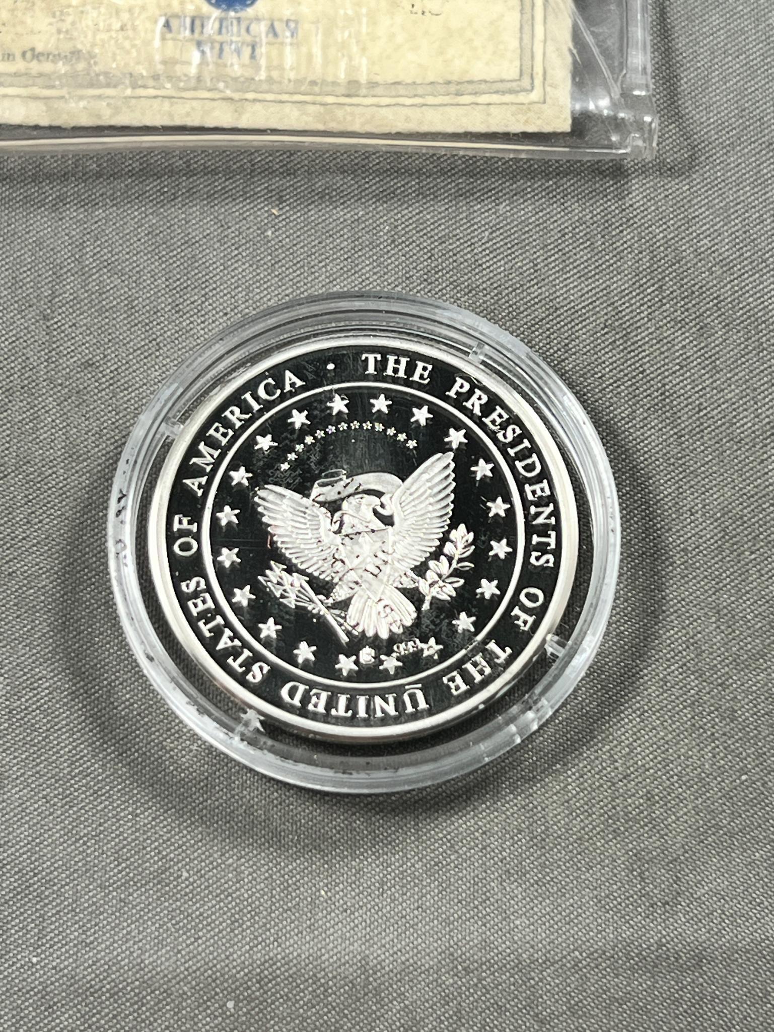 John F Kennedy .999 fine silver silver token