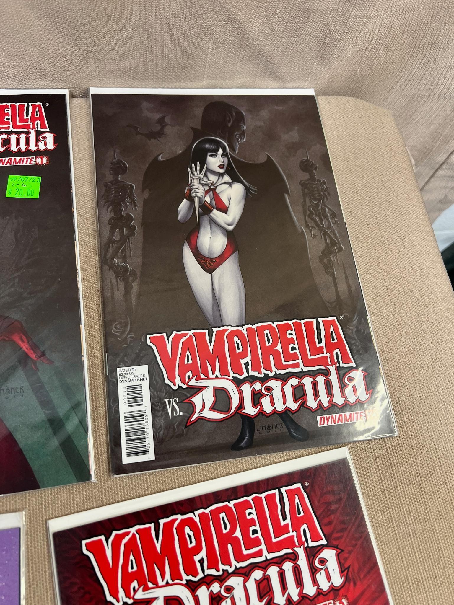 9- Asst. Vampirella Comic Books, Vs Dracula 1-6, and Vs Hemorrhage 1-3