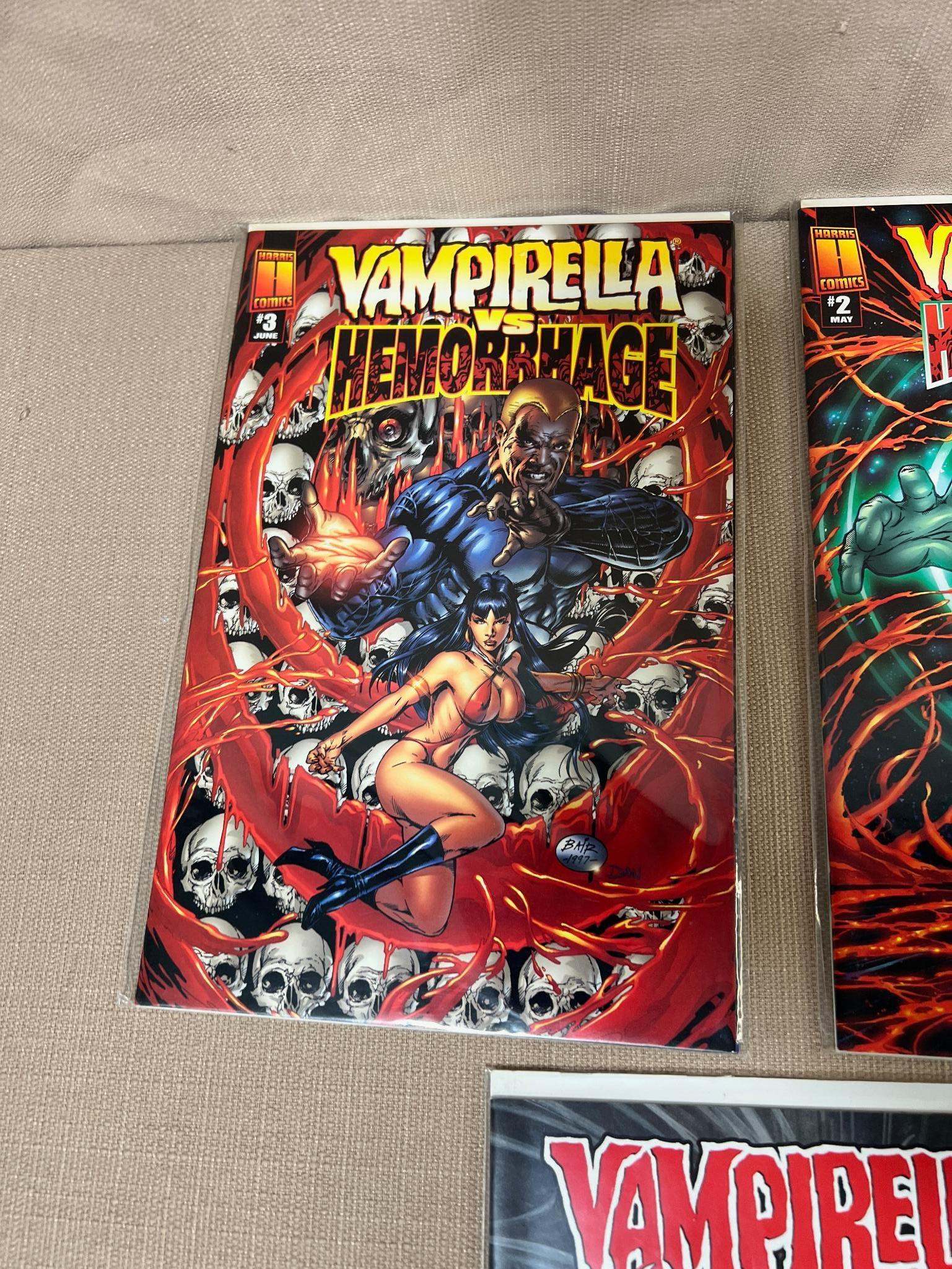 9- Asst. Vampirella Comic Books, Vs Dracula 1-6, and Vs Hemorrhage 1-3