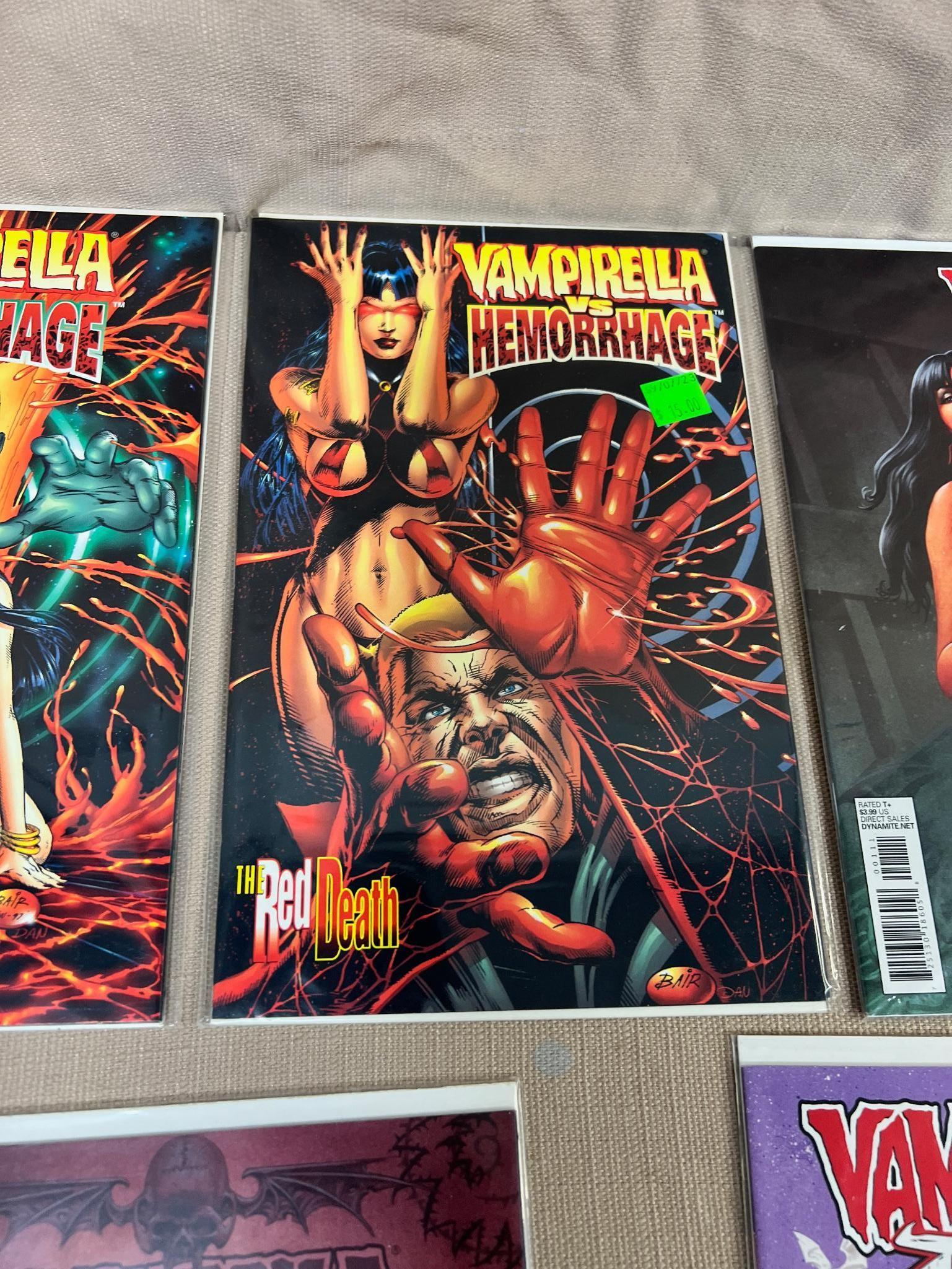 9- Asst. Vampirella Comic Books, Vs Dracula 1-6, and Vs Hemorrhage 1-3