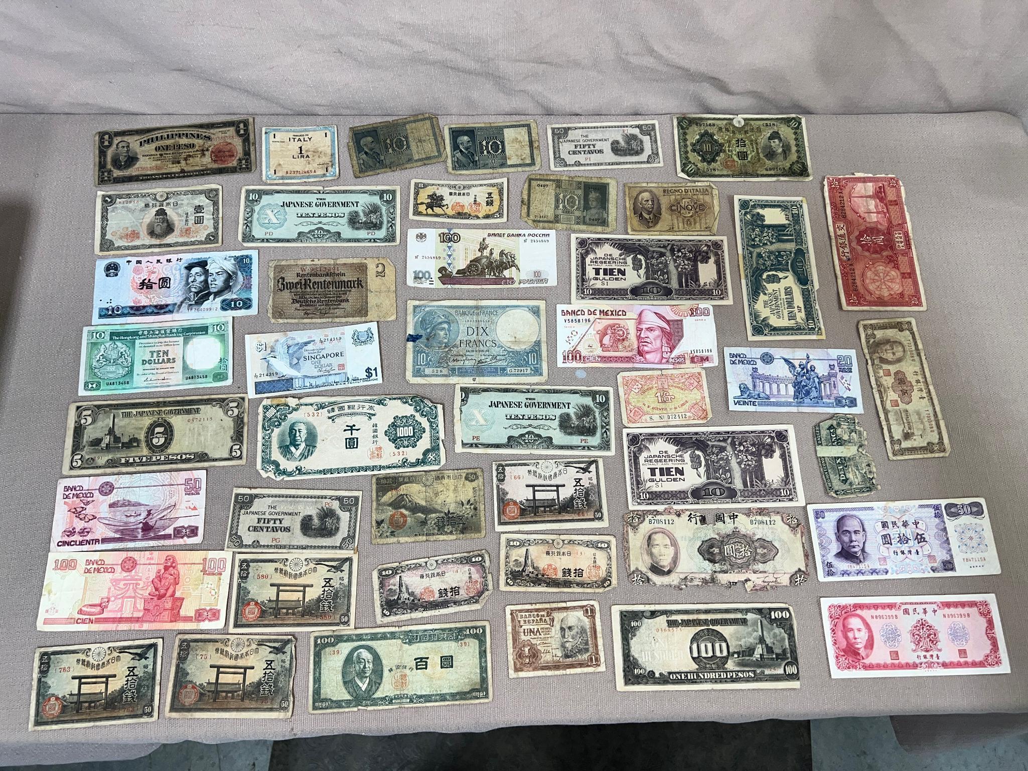 200+ Pieces of Foreign Banknotes, see all pics, loads of great notes here