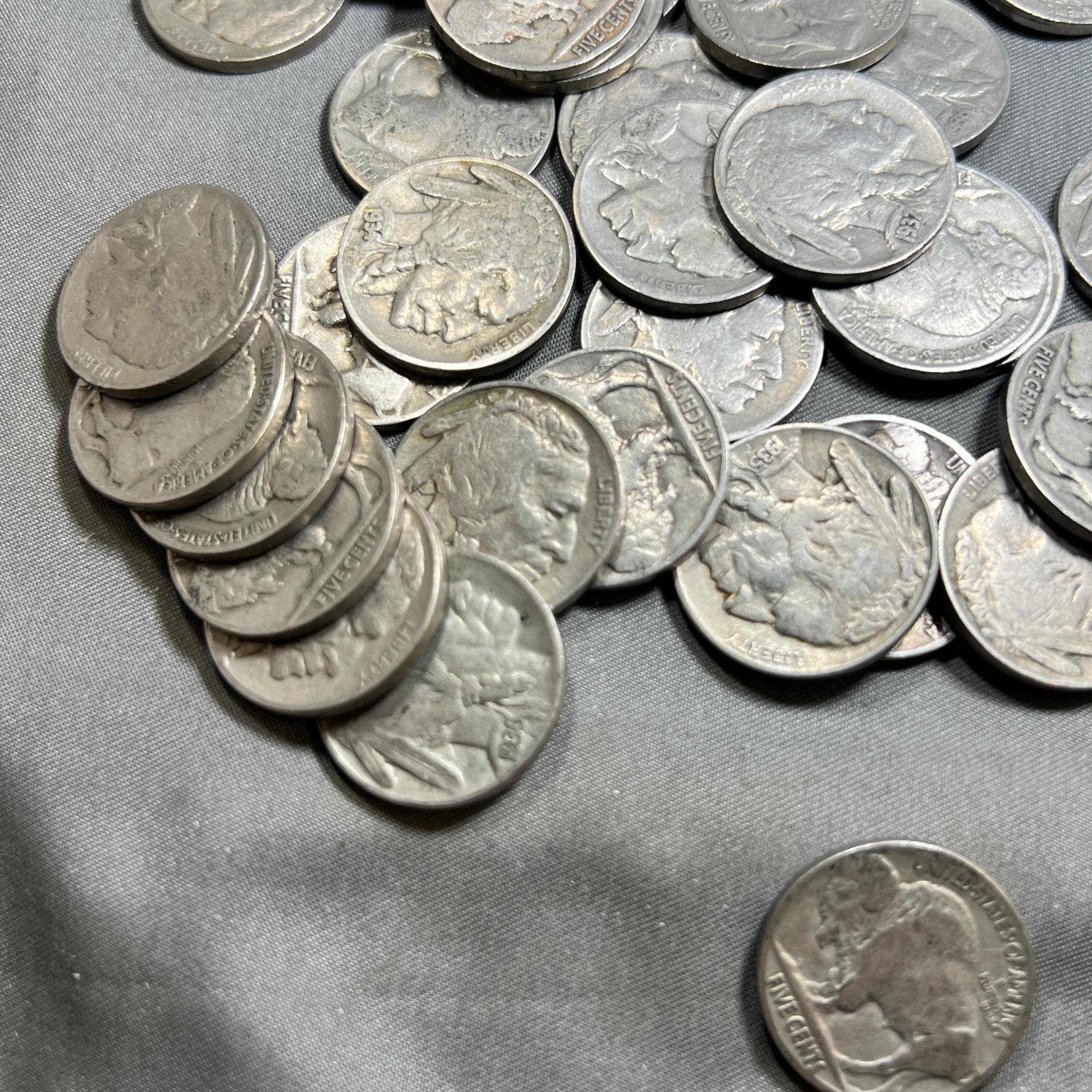 Lot of Asst. Buffalo Nickels, ALL have readable dates