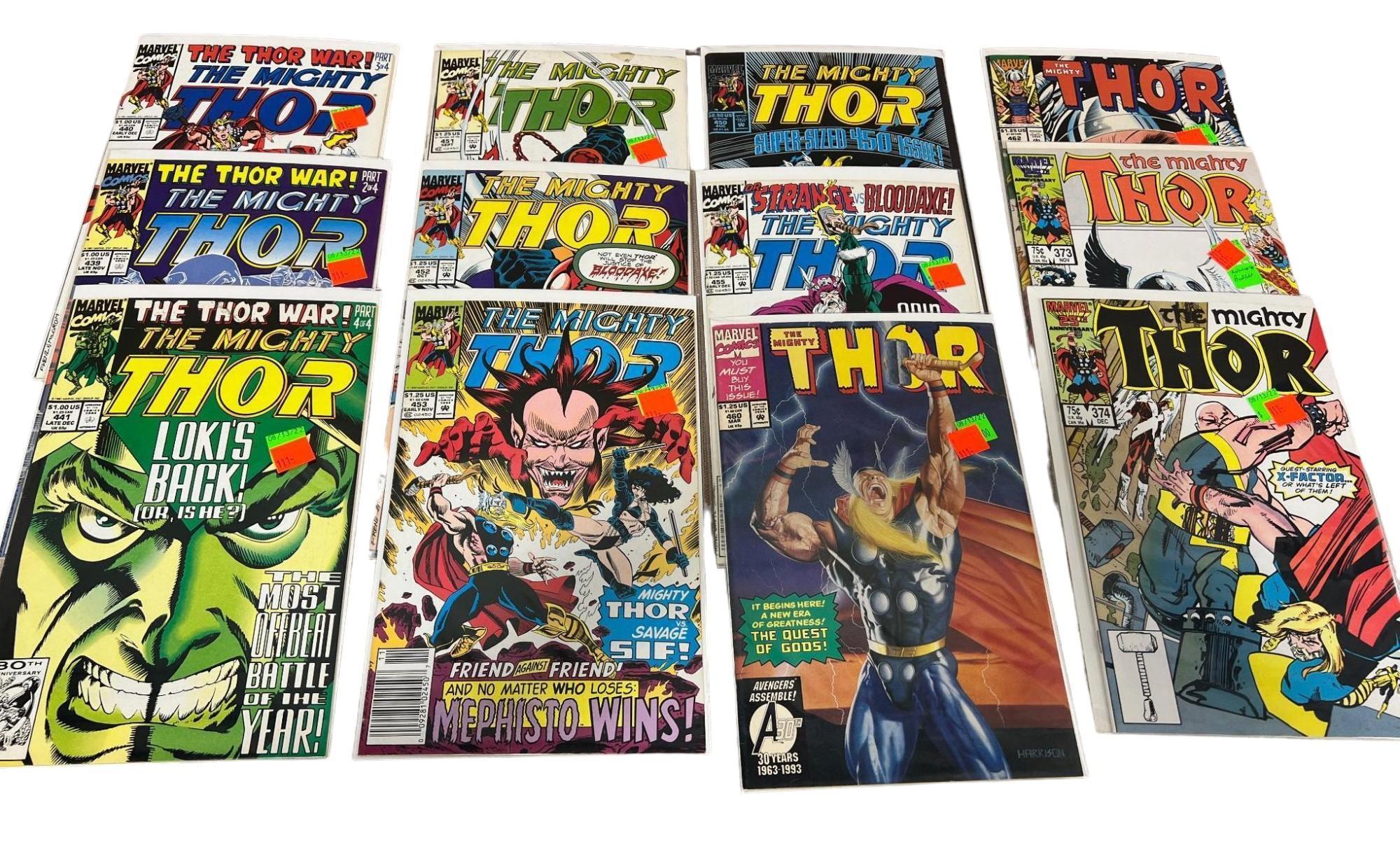 12- Thor Comic Books, asst. issues