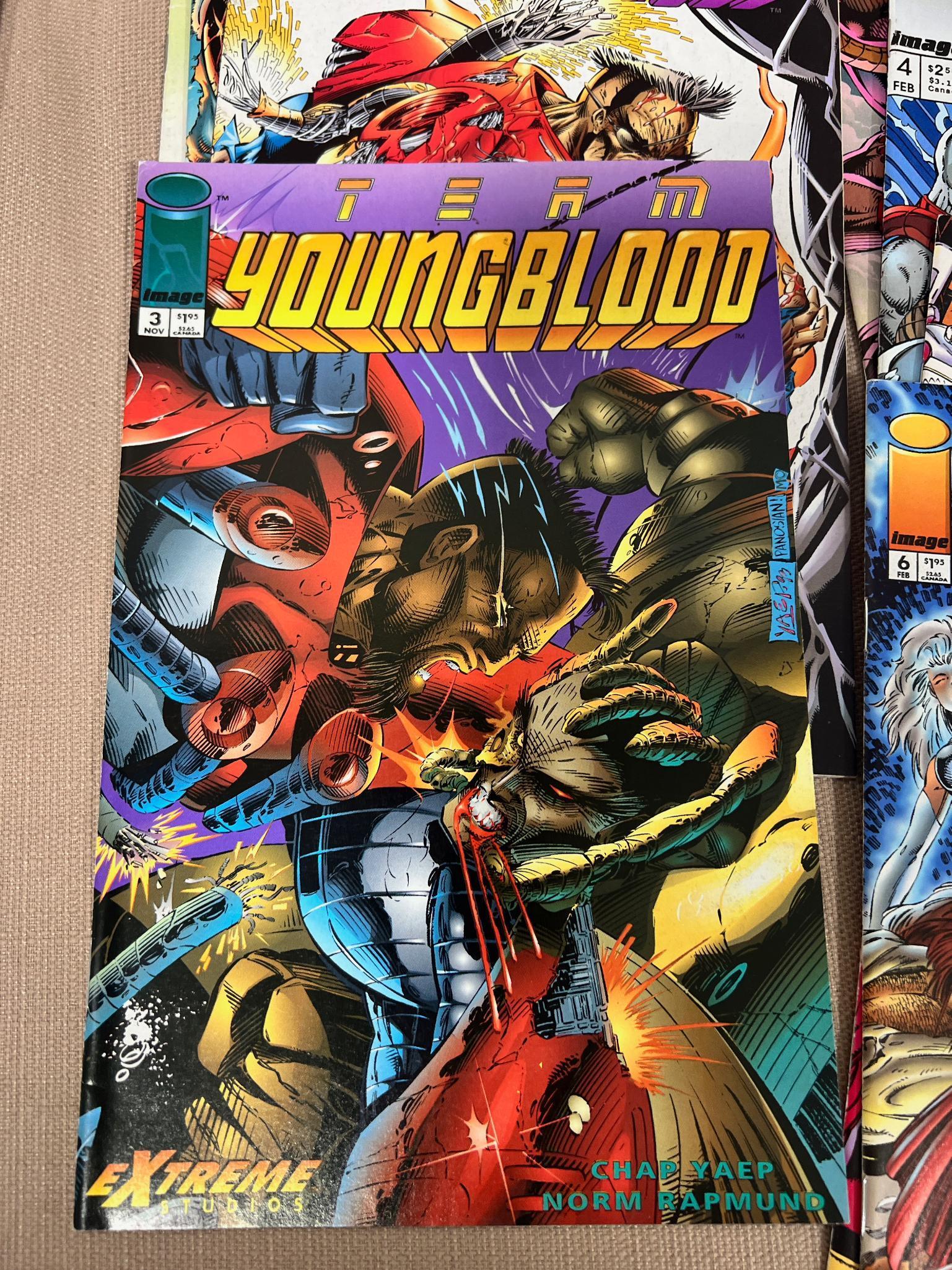 Asst. Youngblood Comics, and 6- Infinity no. 1 and 11- X-Men no. 001