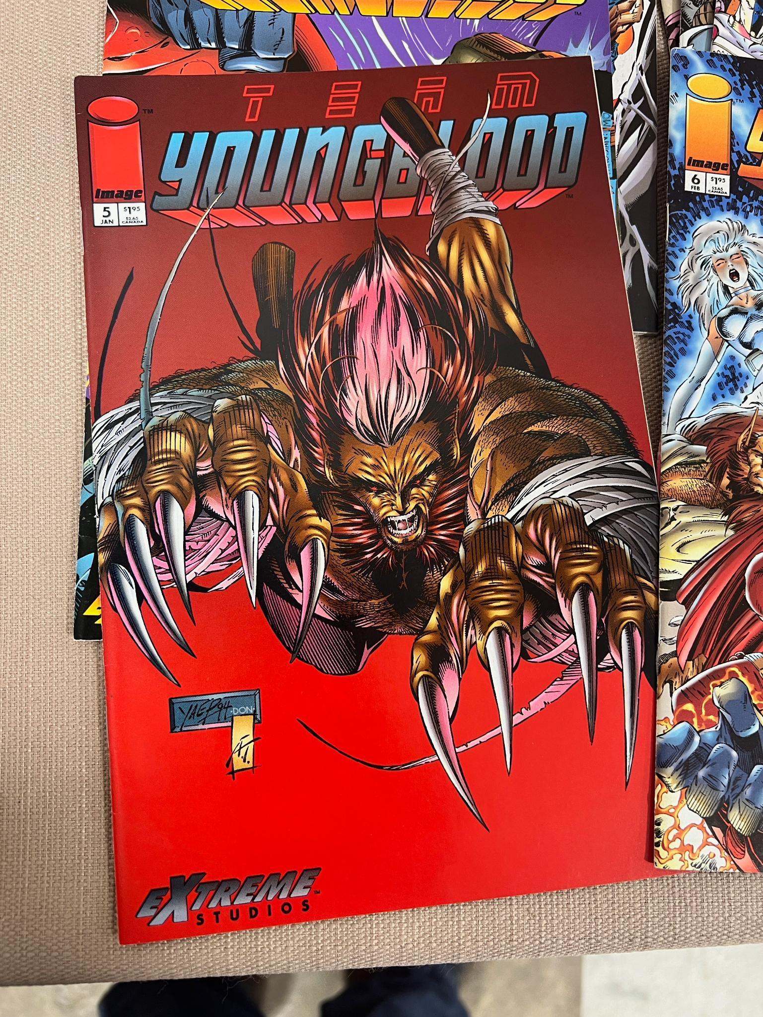 Asst. Youngblood Comics, and 6- Infinity no. 1 and 11- X-Men no. 001