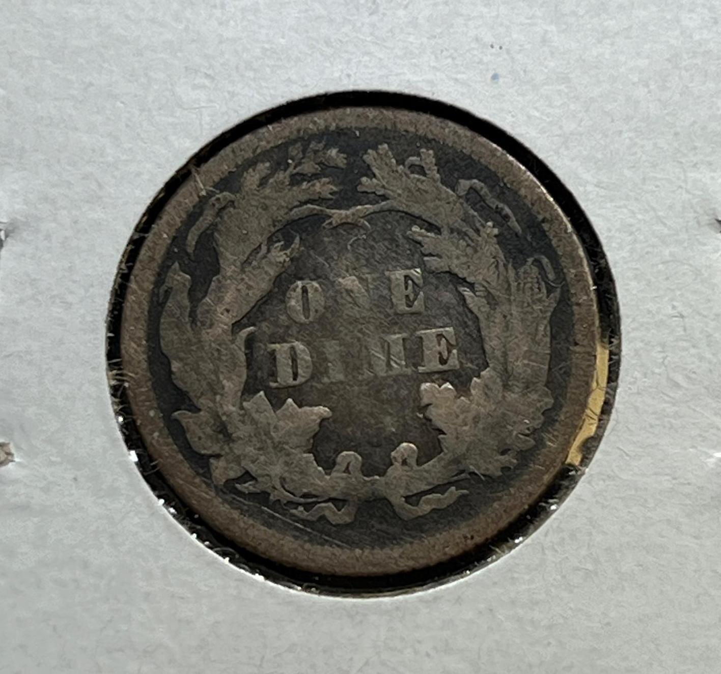 1876 Seated Liberty Dime