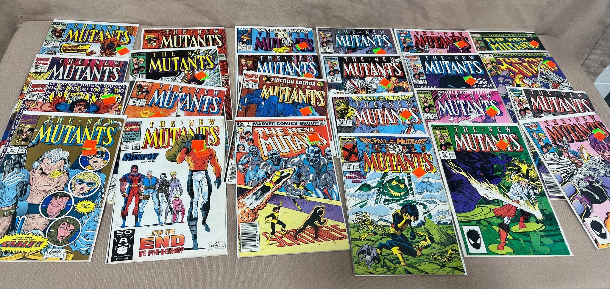 24- The New Mutants including no. 2 & 100 and other early Issues, 1st Cable, and Shatterstar