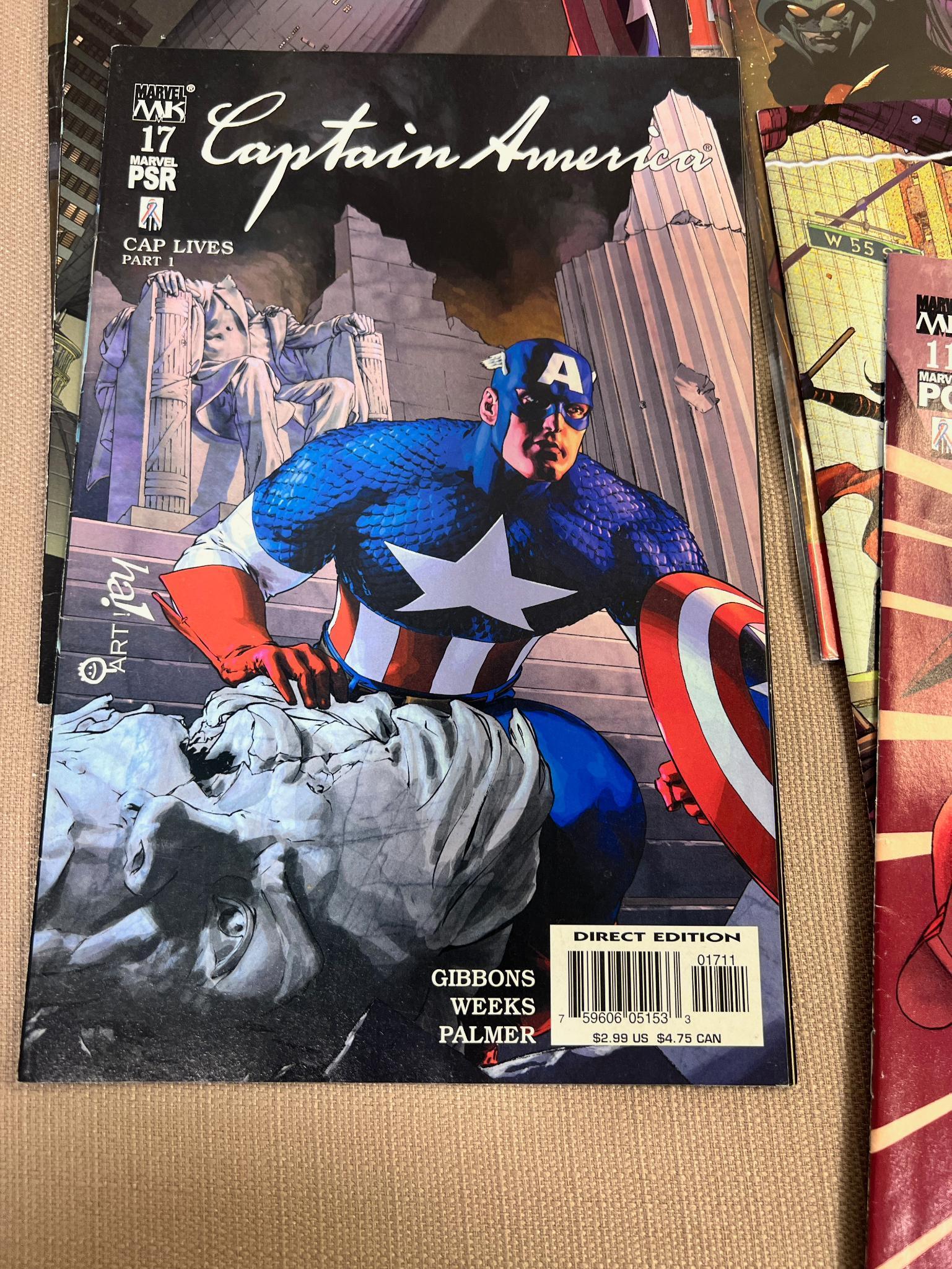 19- Captain America comic books some early and some newer, see all pics