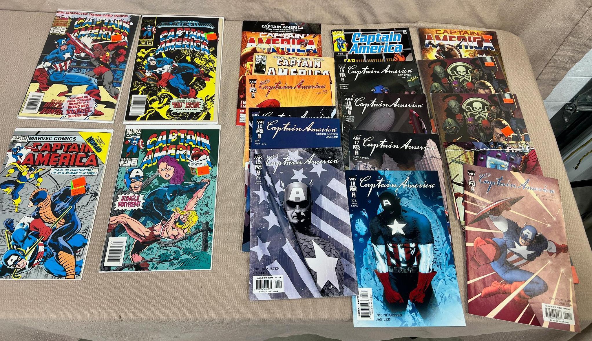 19- Captain America comic books some early and some newer, see all pics