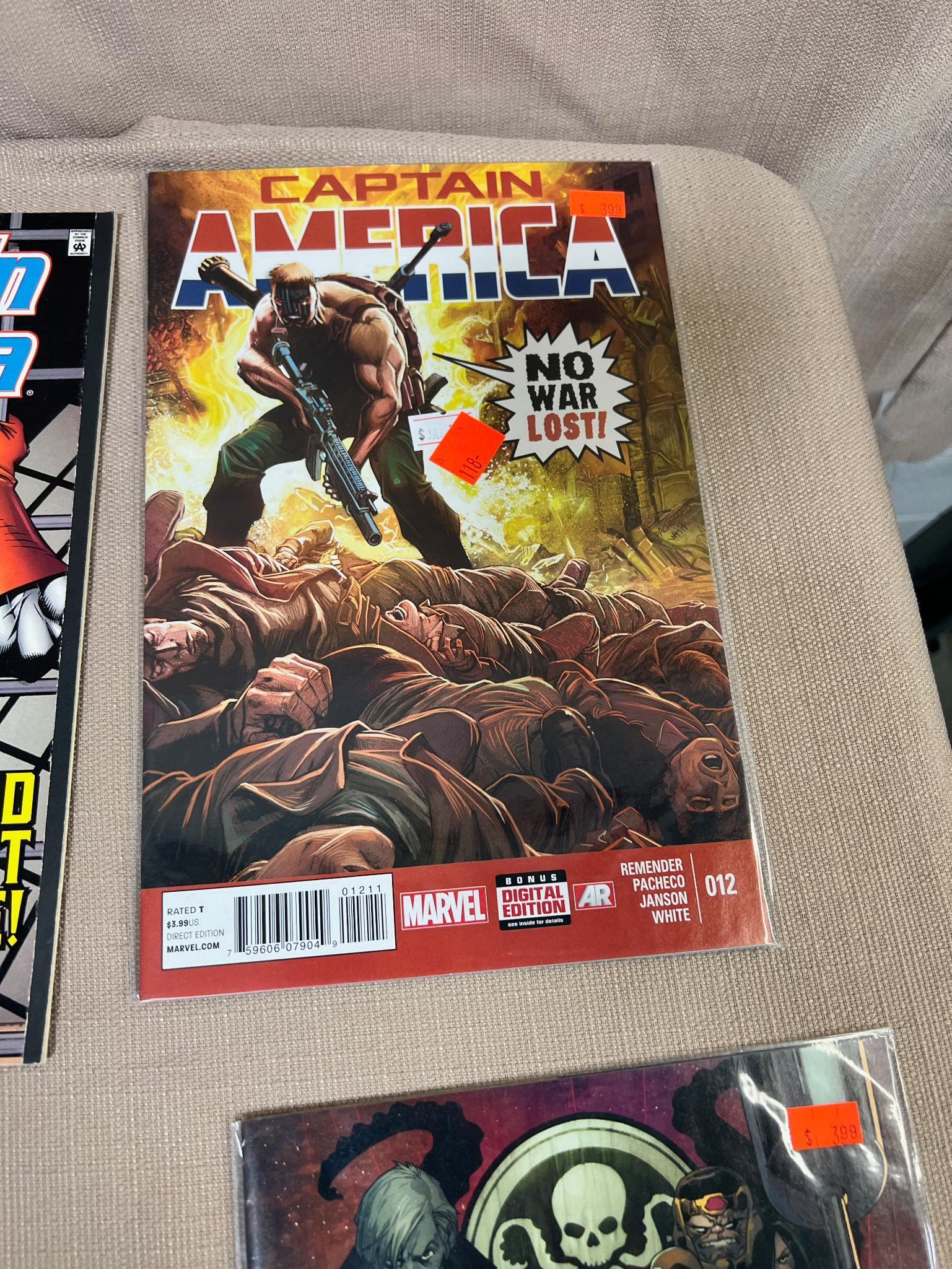 19- Captain America comic books some early and some newer, see all pics