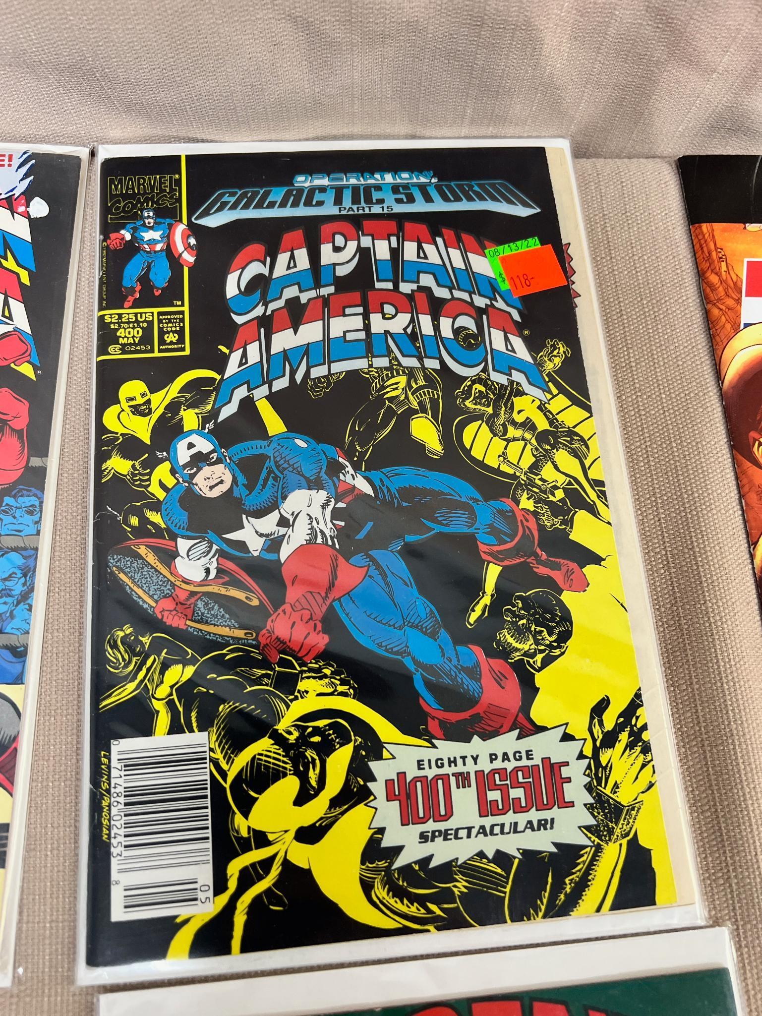 19- Captain America comic books some early and some newer, see all pics