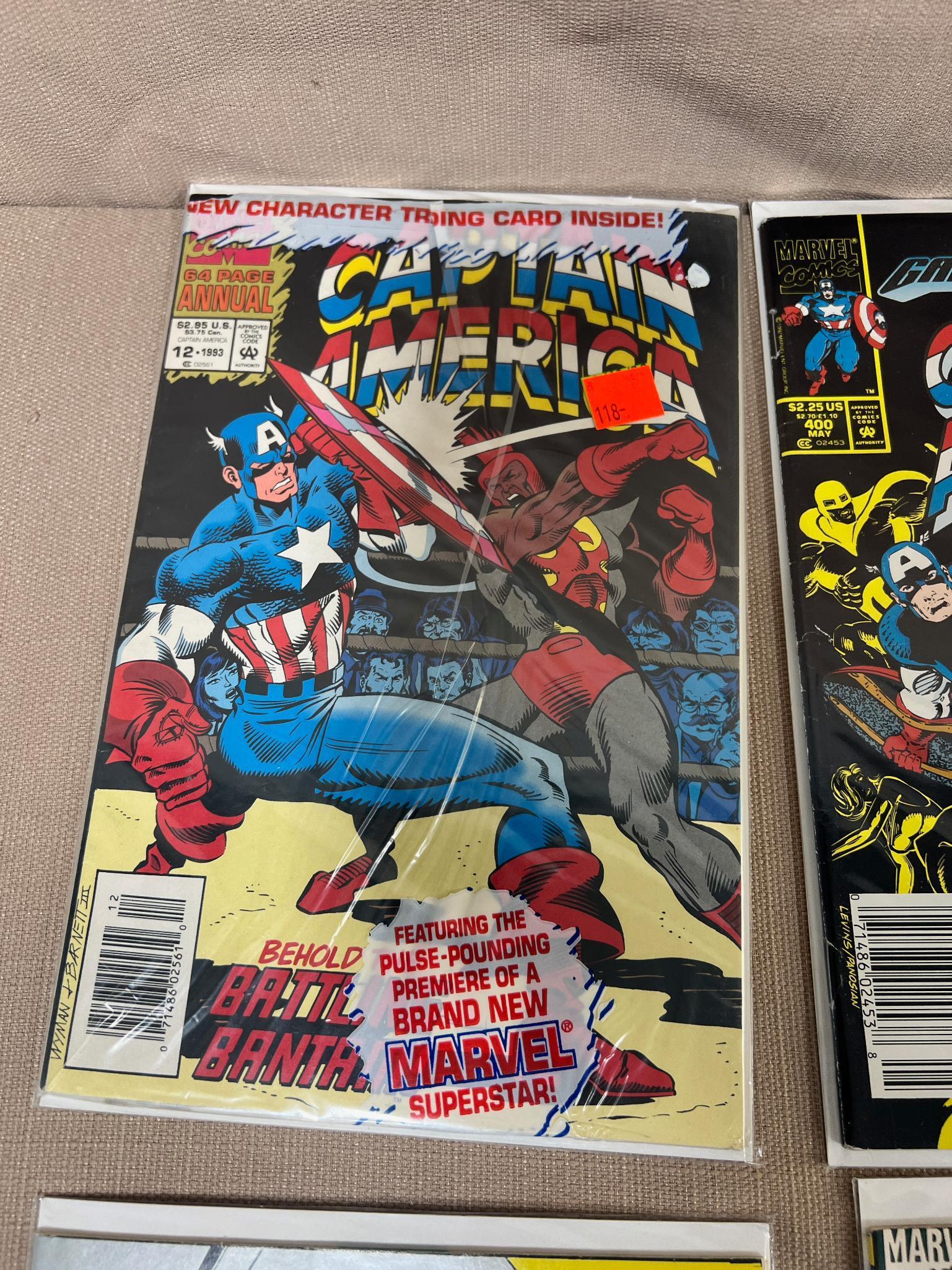 19- Captain America comic books some early and some newer, see all pics