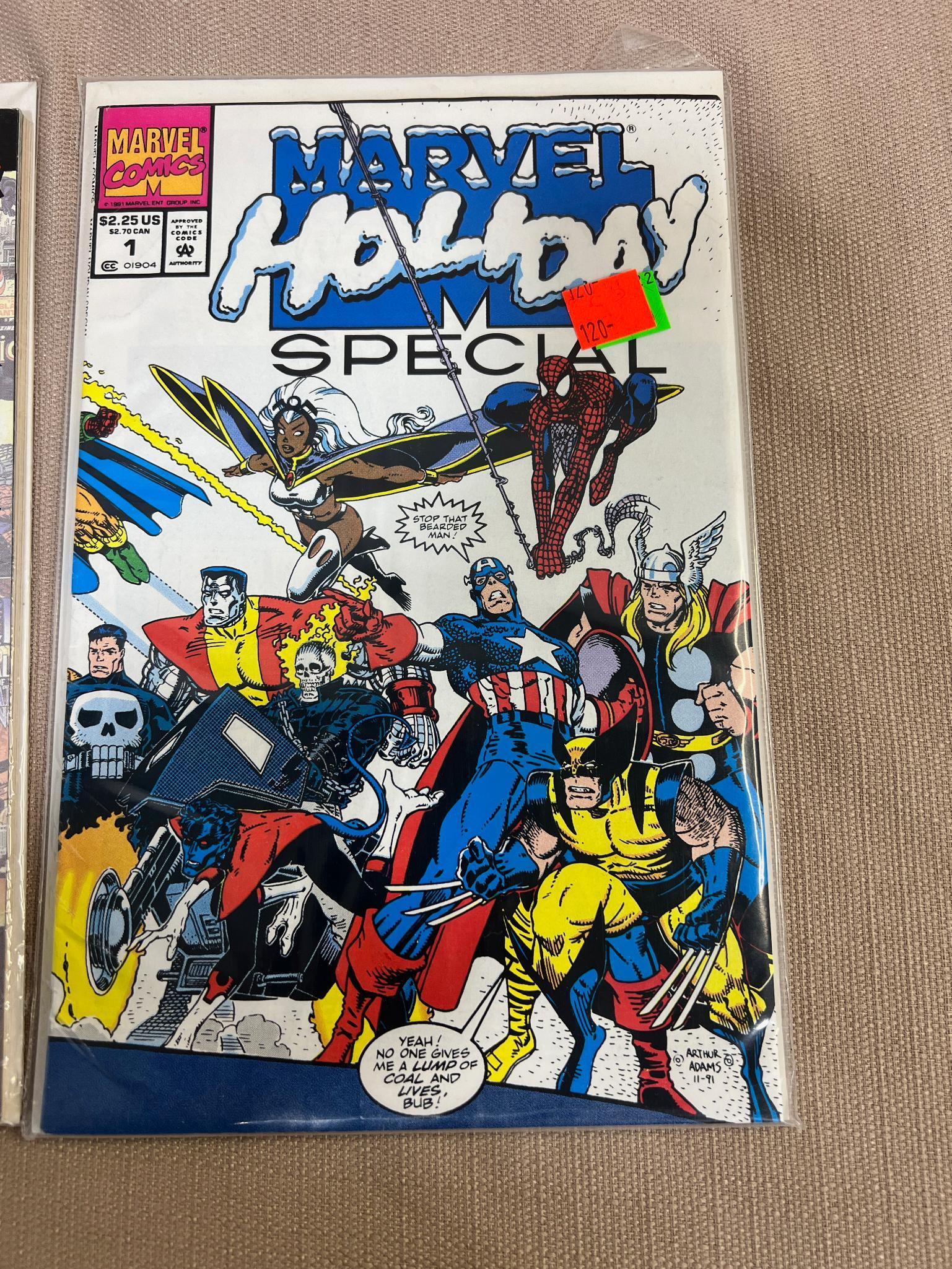 Marvel Holiday Special and 100 Page Monster Black Panther comic books