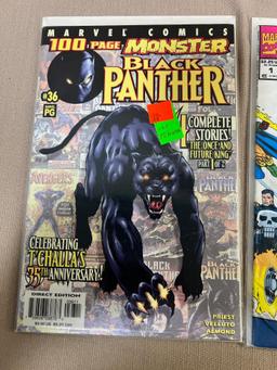 Marvel Holiday Special and 100 Page Monster Black Panther comic books