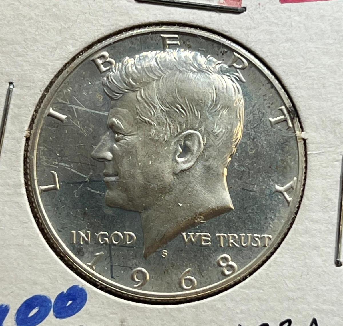 1968-S Proof Half Dollar, 40% Silver