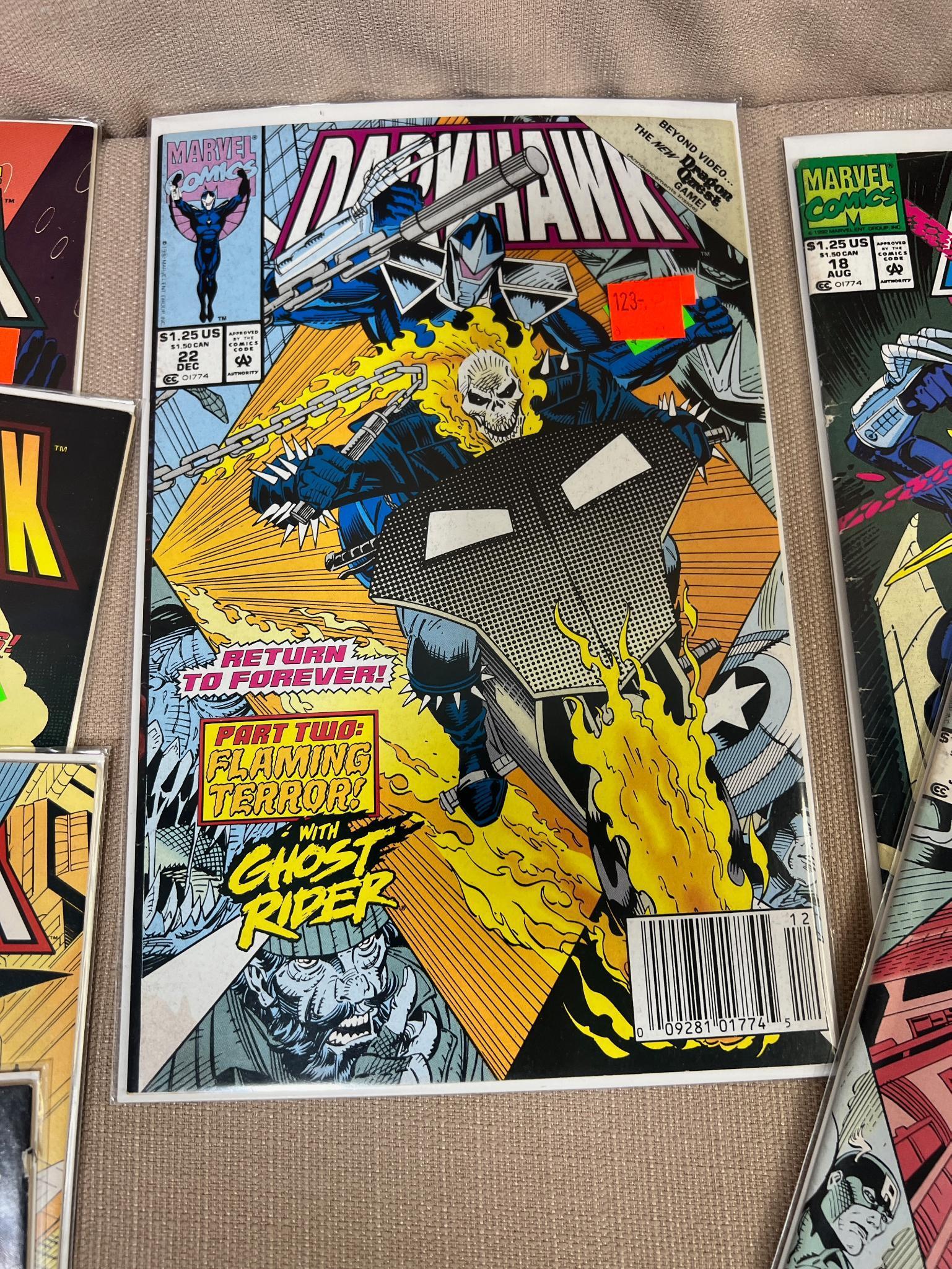 15- Darkhawk Comic Books including various early issues, see pics