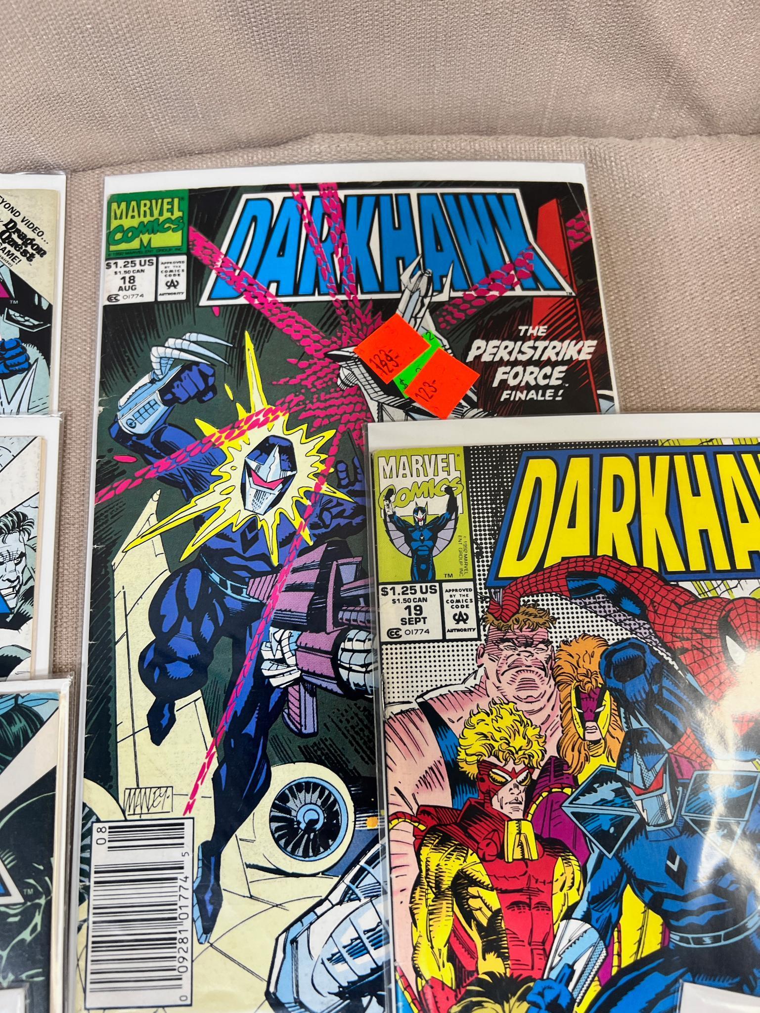 15- Darkhawk Comic Books including various early issues, see pics