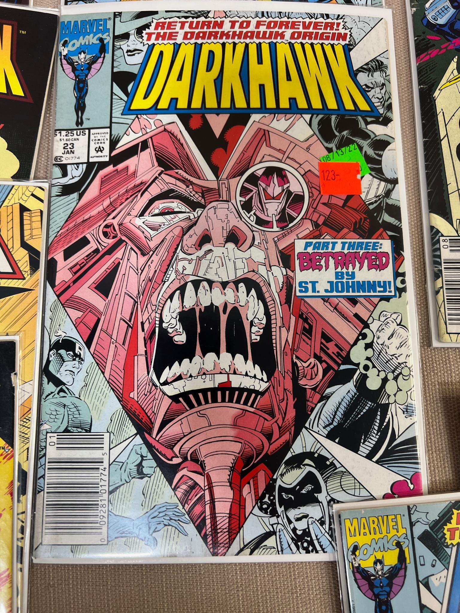 15- Darkhawk Comic Books including various early issues, see pics