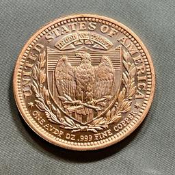 One Ounce Copper Round