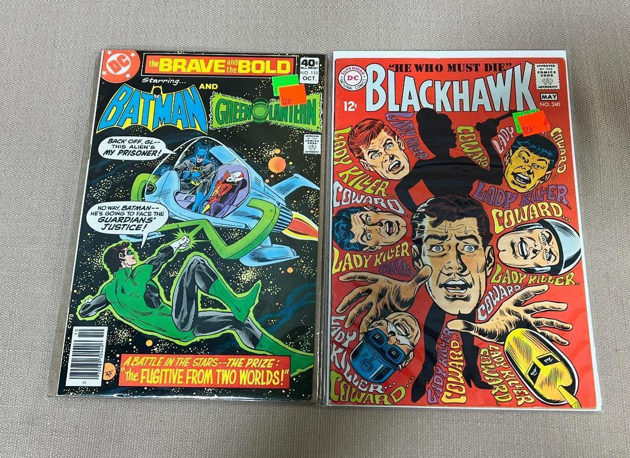 Blackhawk no. 240 and Batman and Green Lantern no. 155