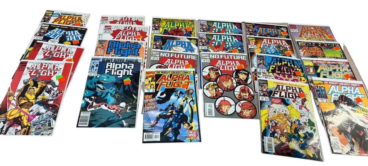 23- Asst. Alpha Flight Comics, various generations, see pics