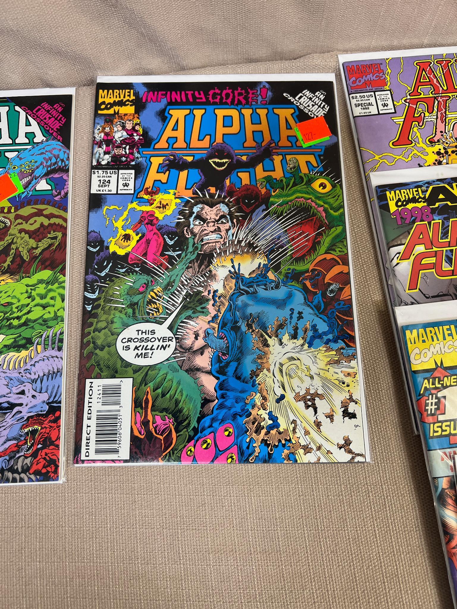 23- Asst. Alpha Flight Comics, various generations, see pics