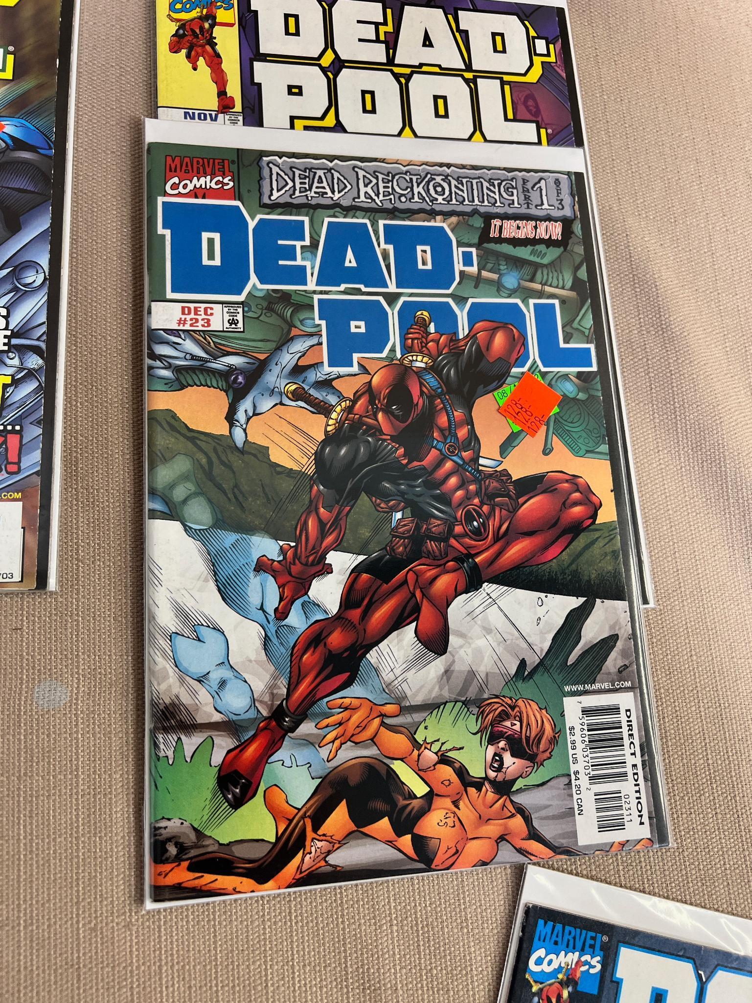 7- Deadpool and 7 Wonder Man Comic books