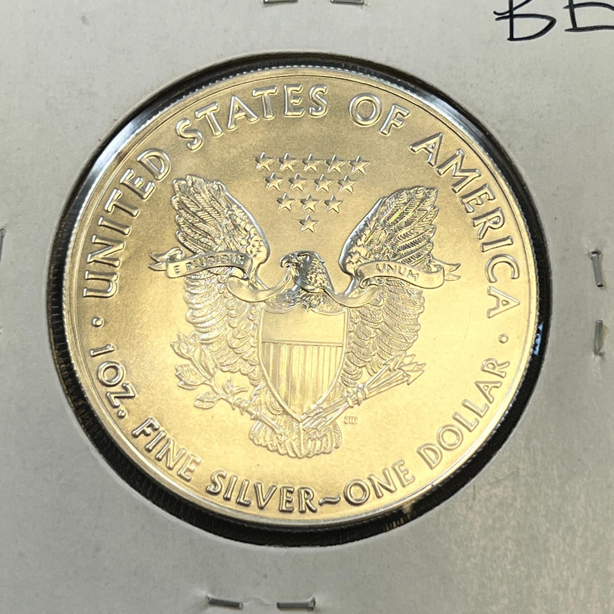 2016 US Silver Eagle .999 silver, GEM UNC