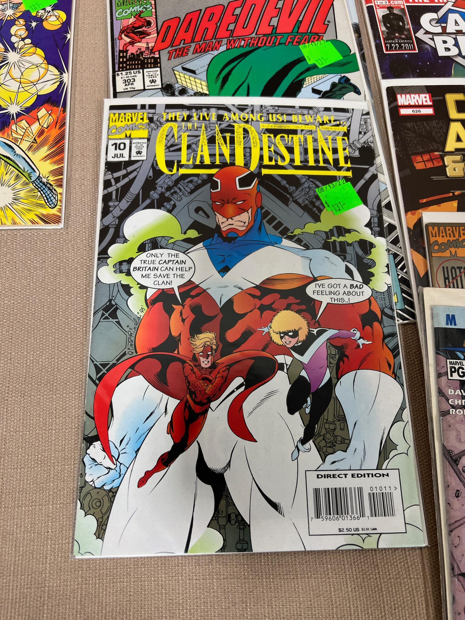 21- Asst. Marvel Comic Books, Daredevil, Captain Britain and more