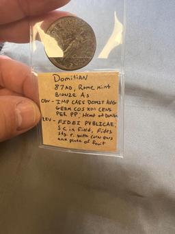 Bronze Roman Imperial Coin, Domitian 870 AD