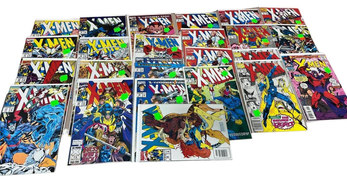 20- X-Men Comics Books Minus 1, 4,5,7,8,(2) 10, 11, (2) 12, 13-15, (2) 16, 17-23, 27, 28