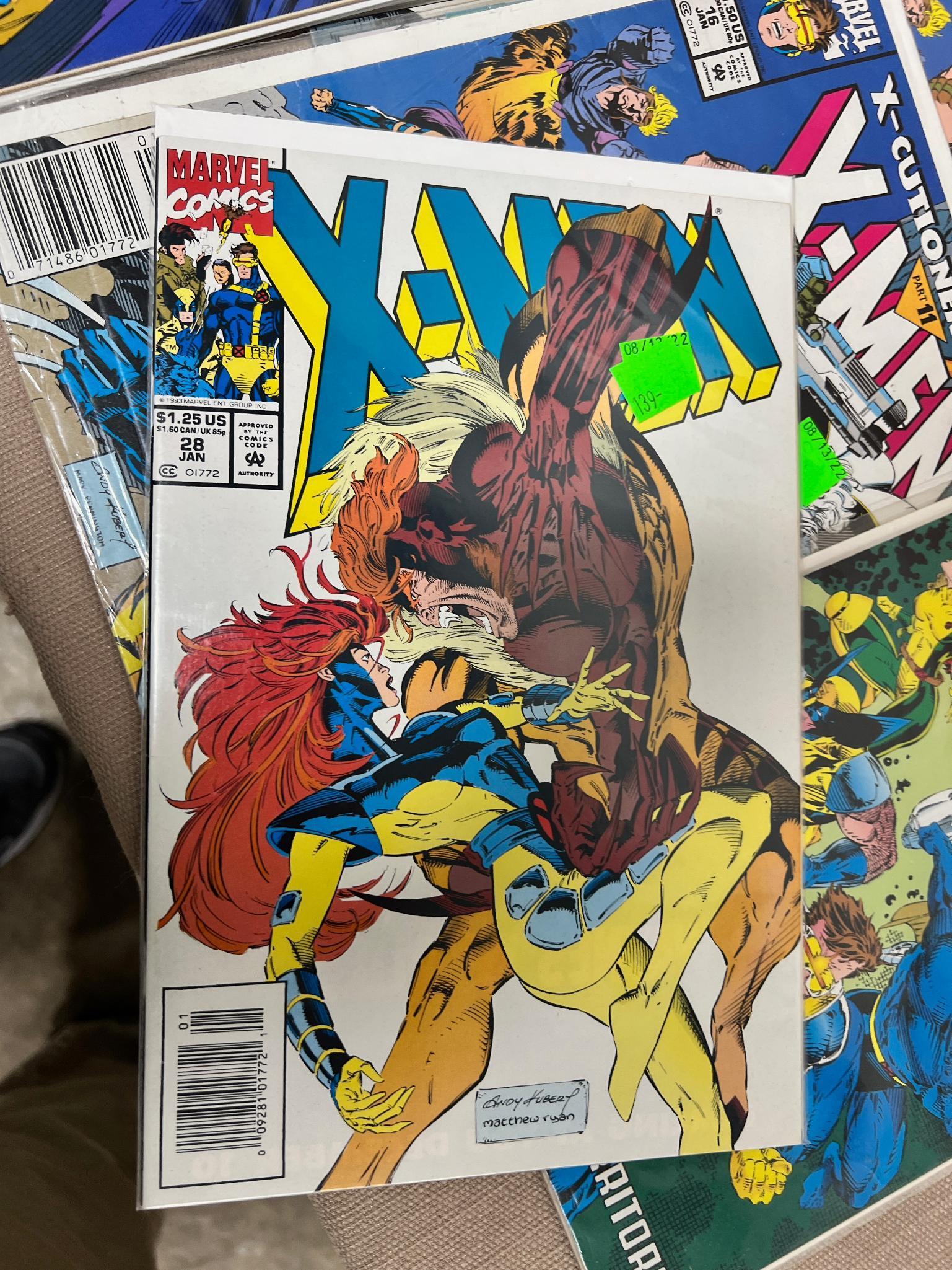 20- X-Men Comics Books Minus 1, 4,5,7,8,(2) 10, 11, (2) 12, 13-15, (2) 16, 17-23, 27, 28