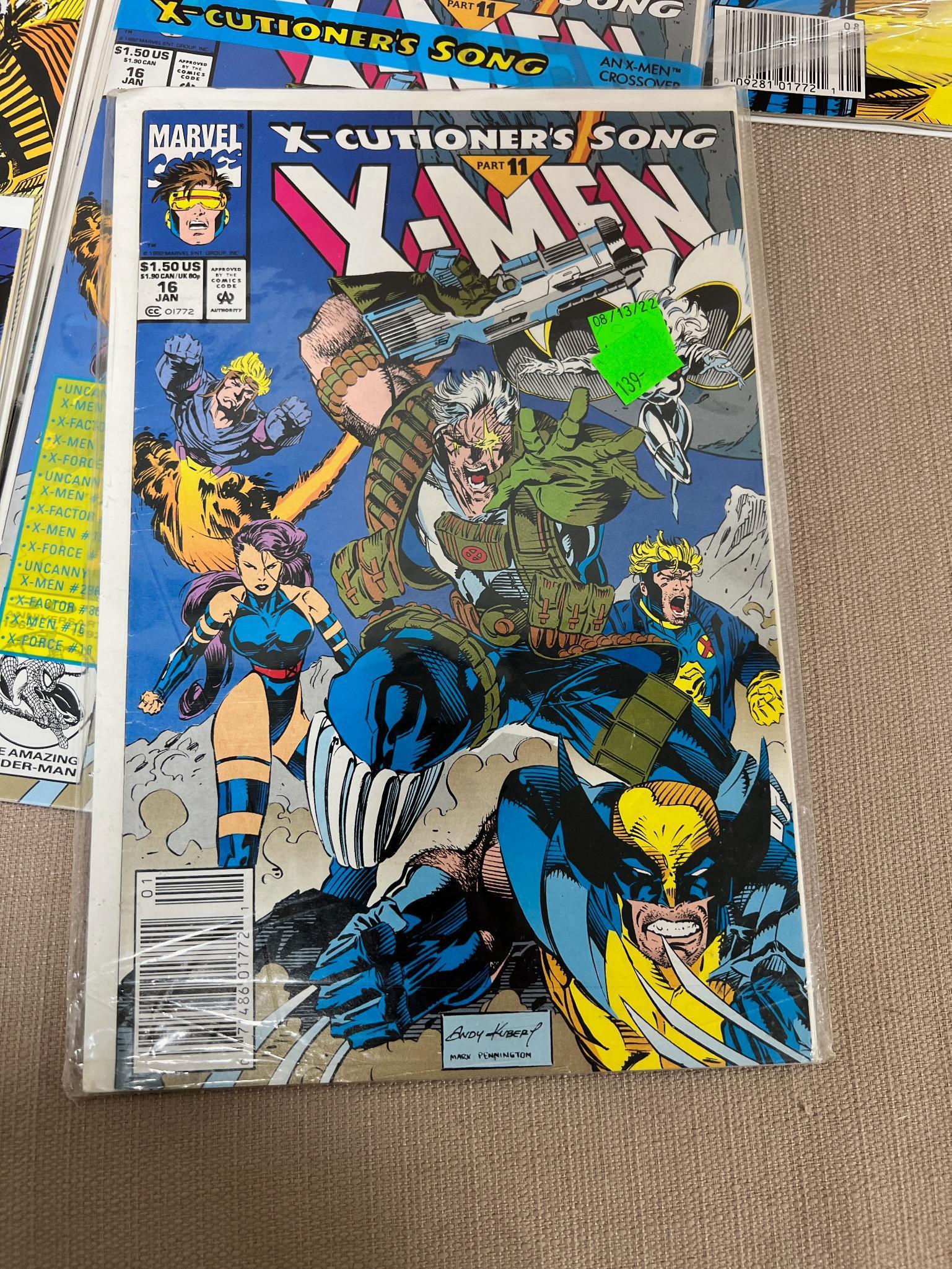 20- X-Men Comics Books Minus 1, 4,5,7,8,(2) 10, 11, (2) 12, 13-15, (2) 16, 17-23, 27, 28