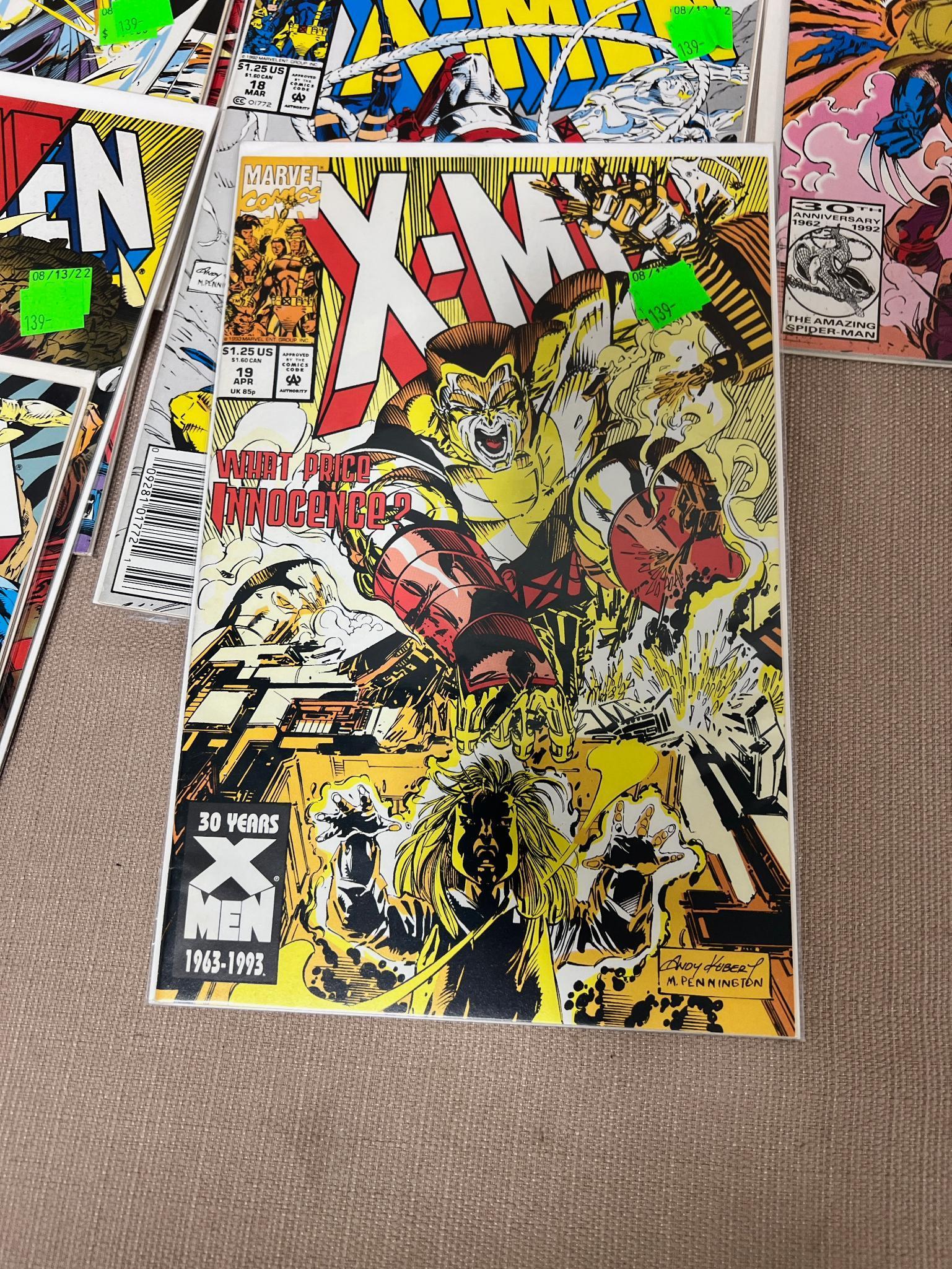 20- X-Men Comics Books Minus 1, 4,5,7,8,(2) 10, 11, (2) 12, 13-15, (2) 16, 17-23, 27, 28