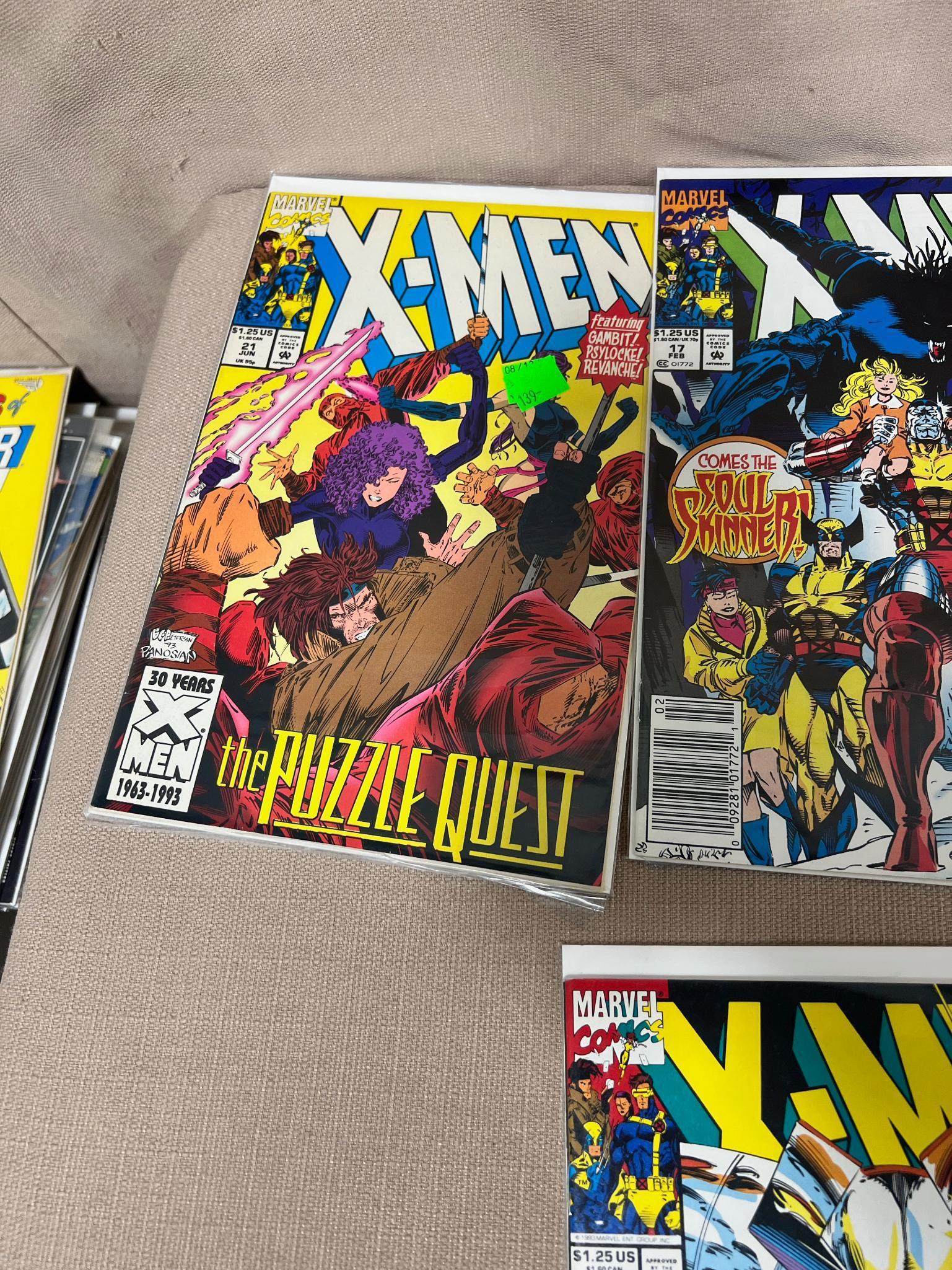 20- X-Men Comics Books Minus 1, 4,5,7,8,(2) 10, 11, (2) 12, 13-15, (2) 16, 17-23, 27, 28