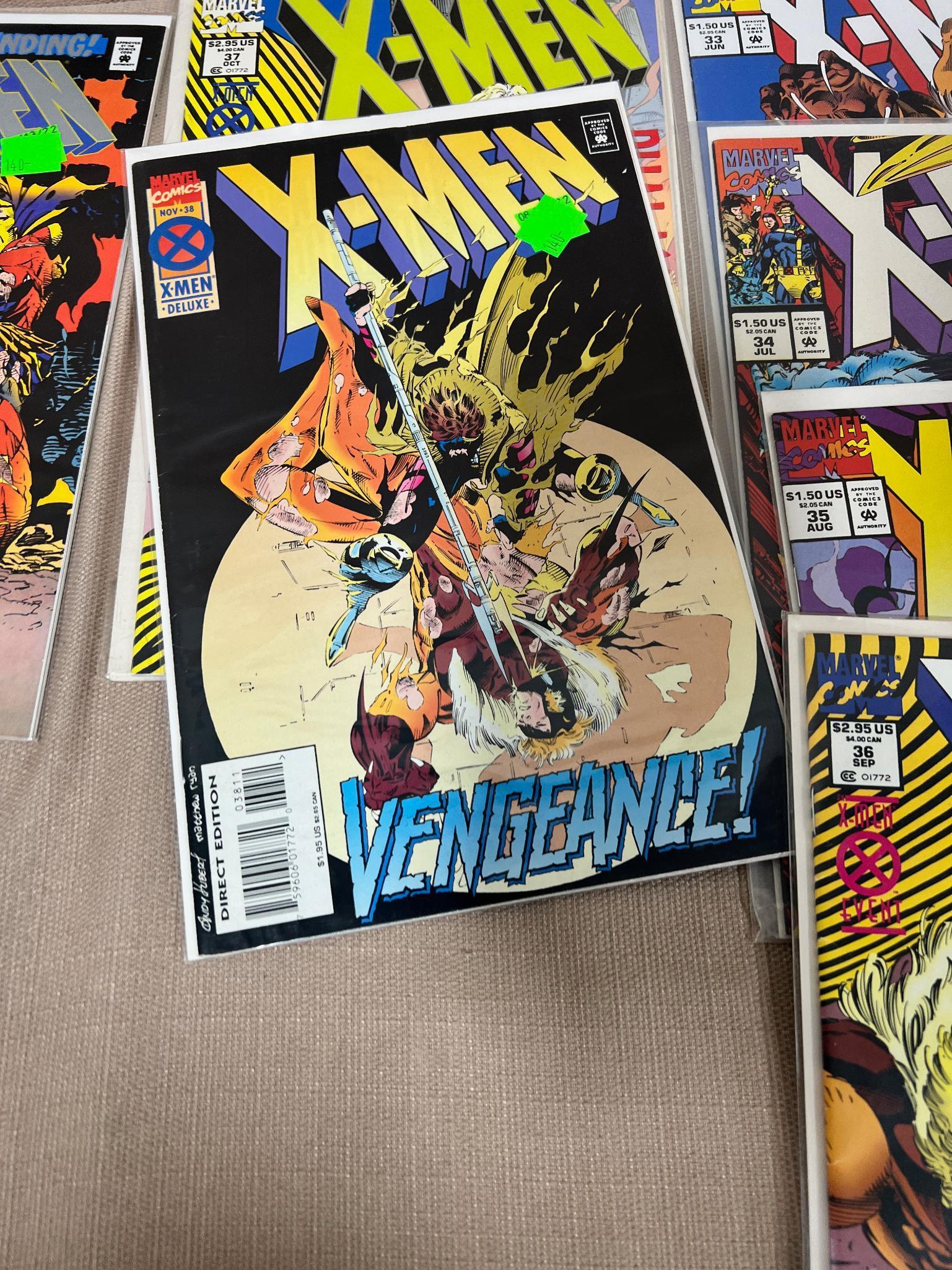 20 X-Men Comic Books, 29-41 + 7 Deluxe including 1st Appearance of Synch