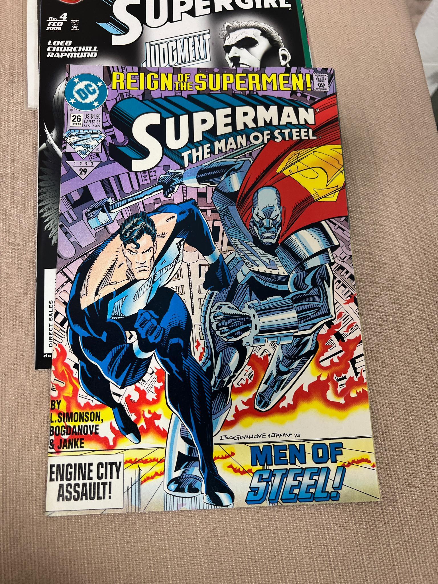 20+ Superman and related DC comics, plus a Batman Comic