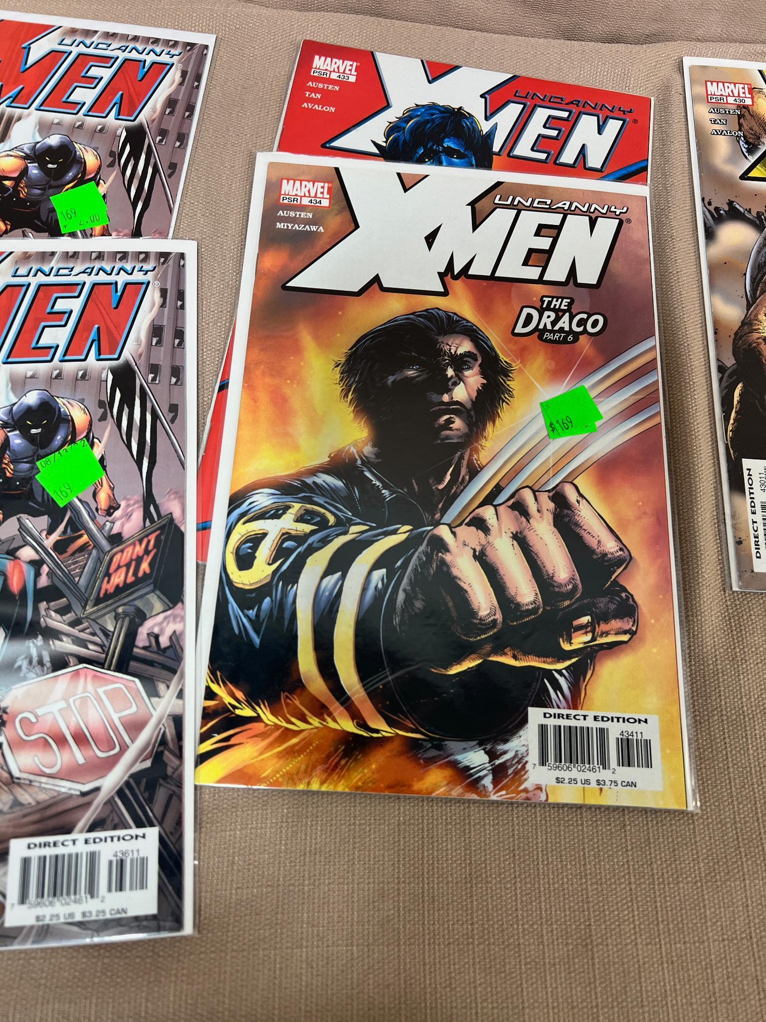 20+ Uncanny X-Men and related Comic Books issues 424- 436, some dups, some gaps, see pics