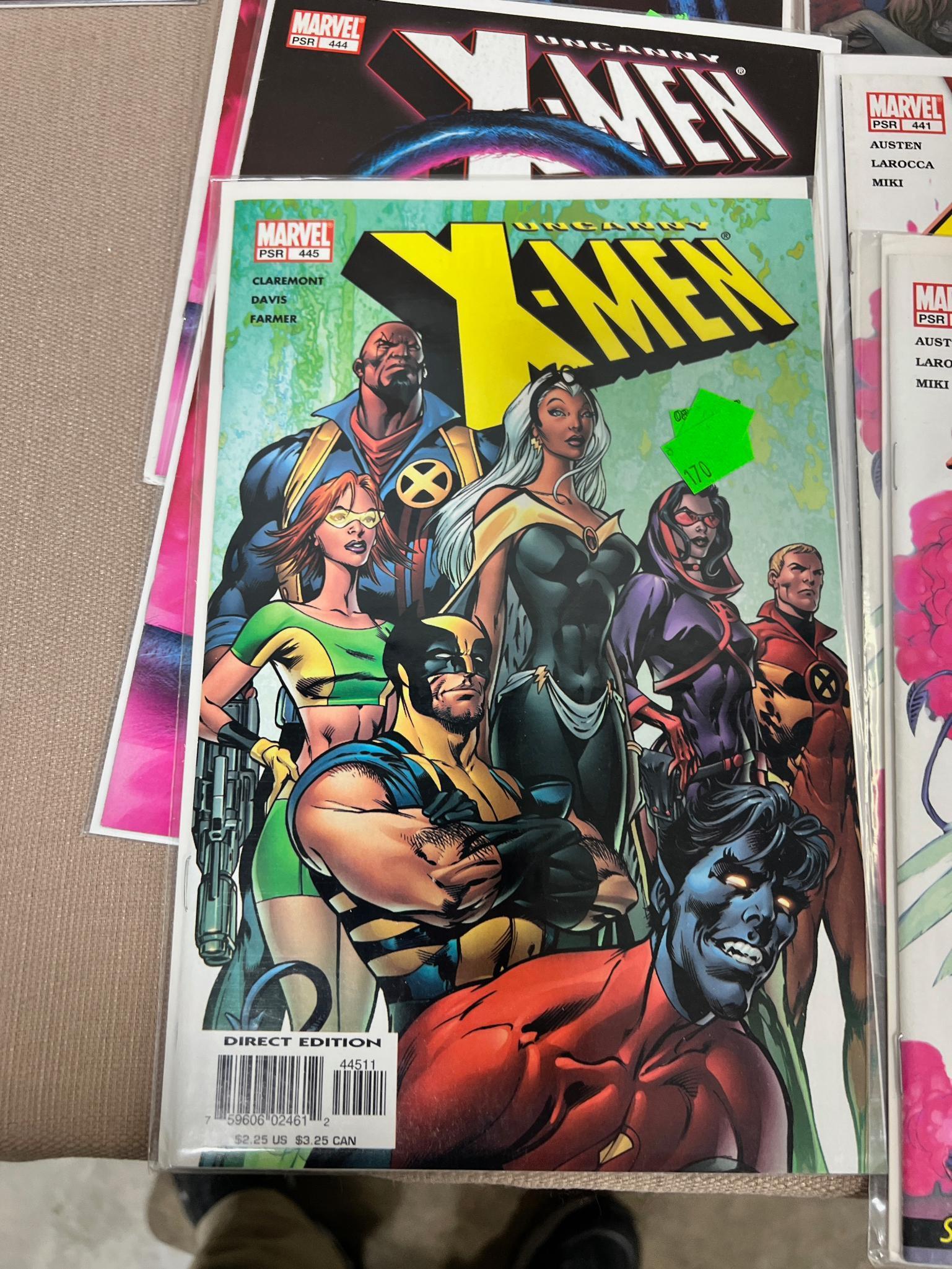 20+ Uncanny X-Men and related Comic Books issues 437-455, some dups, some gaps, see pics