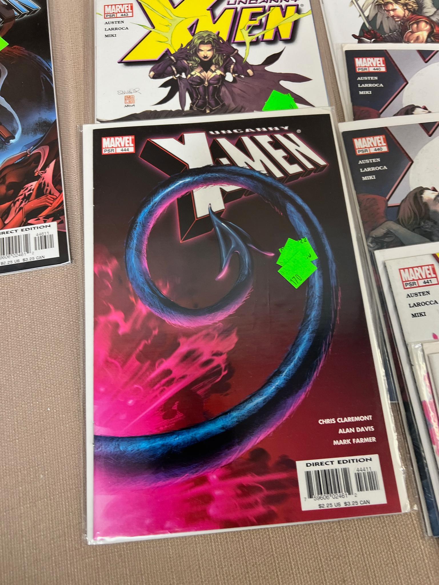 20+ Uncanny X-Men and related Comic Books issues 437-455, some dups, some gaps, see pics