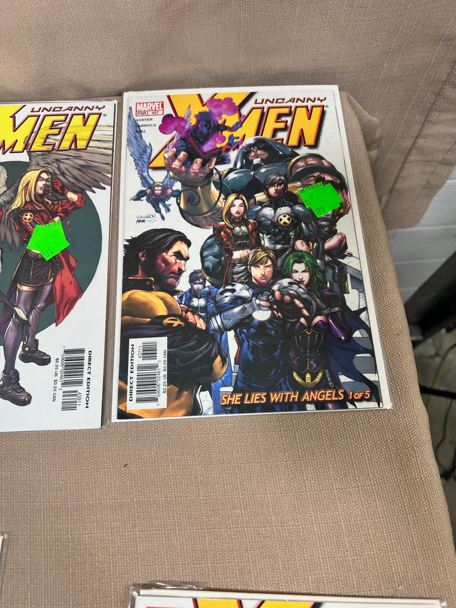 20+ Uncanny X-Men and related Comic Books issues 437-455, some dups, some gaps, see pics