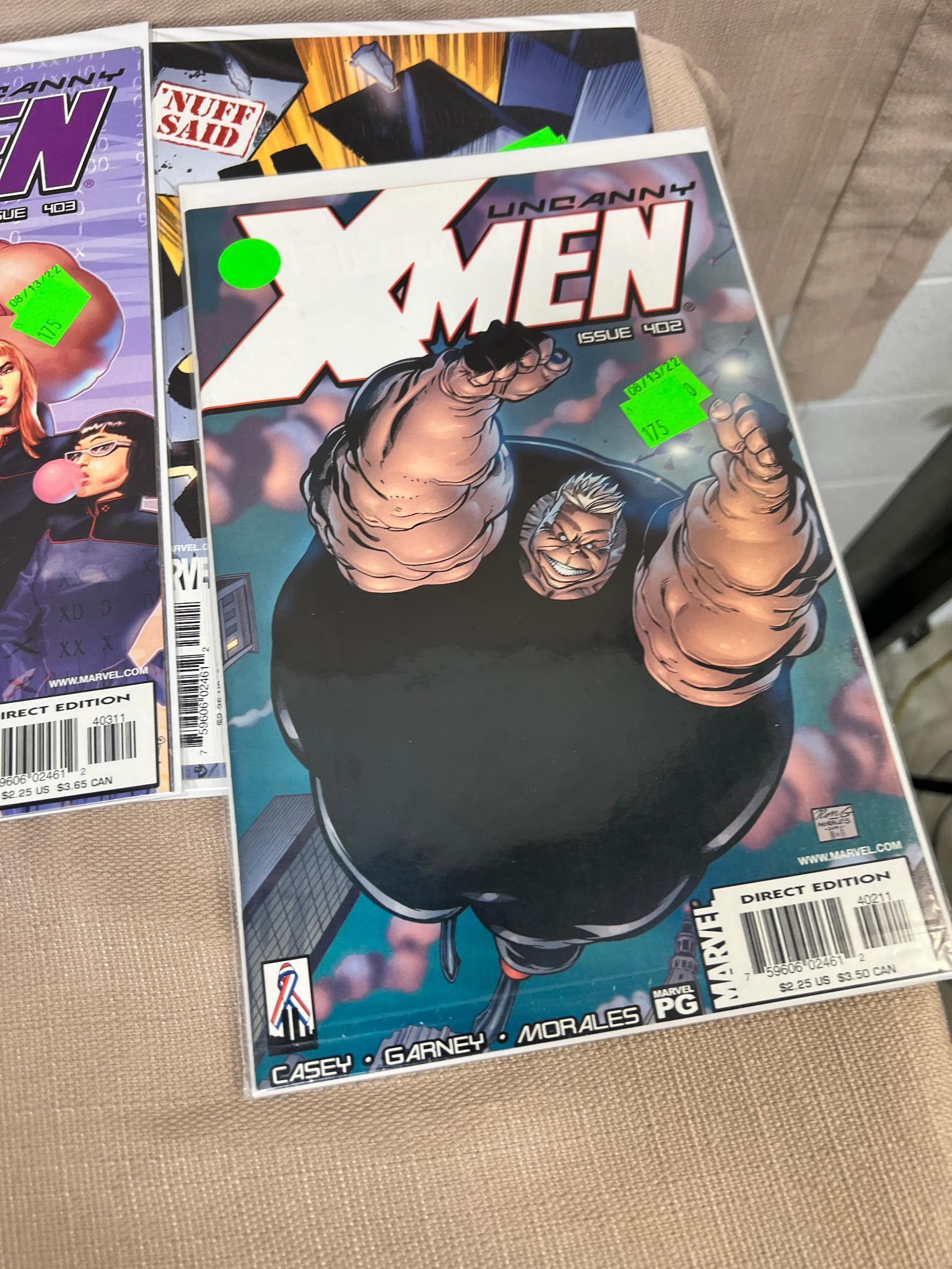 20+ Uncanny X-Men and related Comic Books issues 401-416, some dups, some gaps, see pics