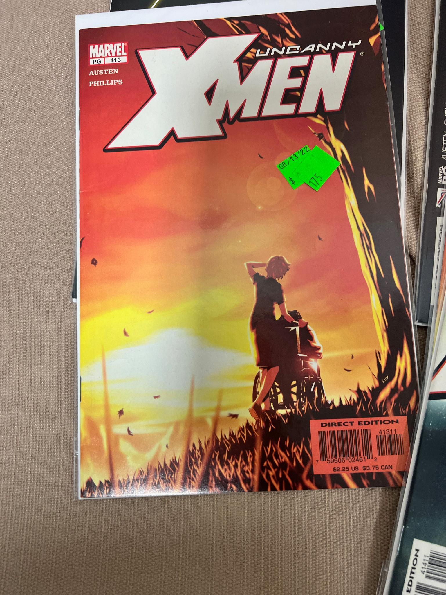 20+ Uncanny X-Men and related Comic Books issues 401-416, some dups, some gaps, see pics