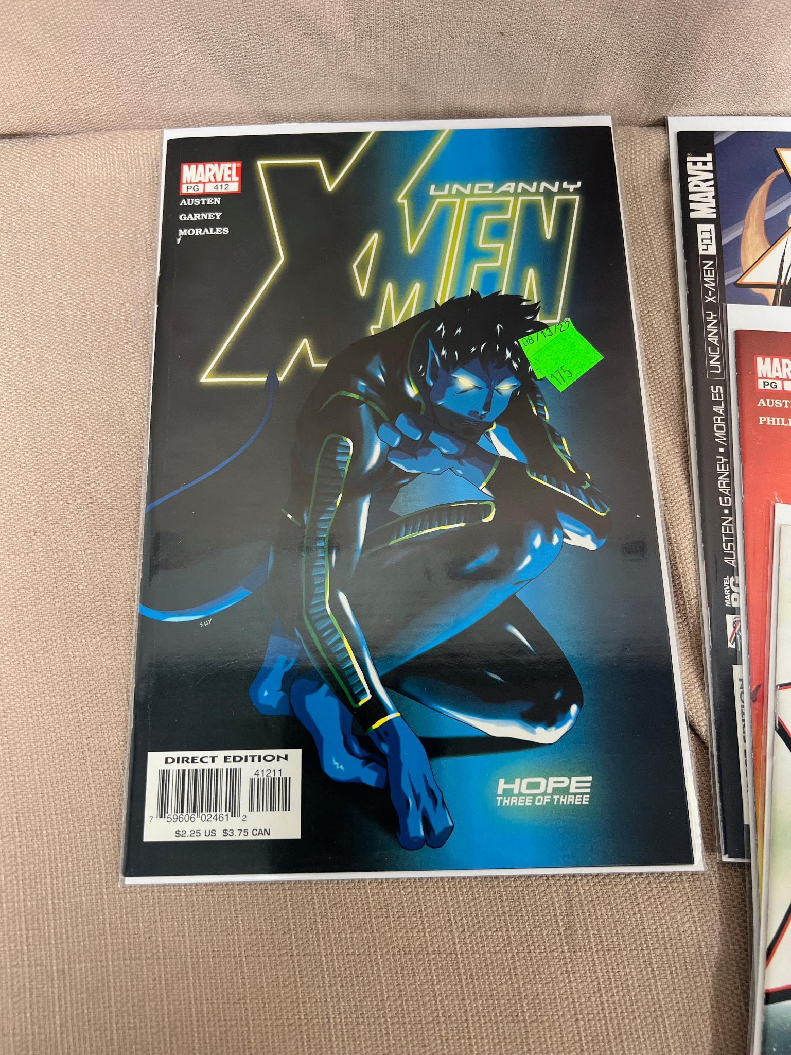 20+ Uncanny X-Men and related Comic Books issues 401-416, some dups, some gaps, see pics