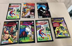 7- Spiderman Comic Books, including some collectible series